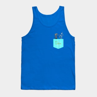 Blue Dapper Dan Pocket Tank Top